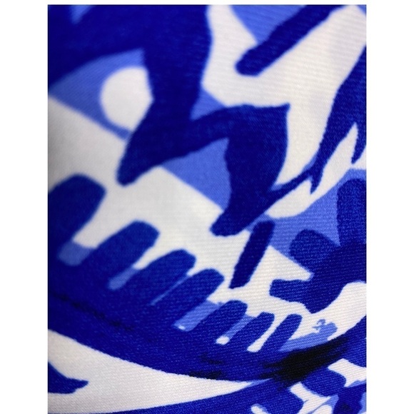 Lauren Ralph Lauren Dress Blue & White Patterned Fit N Flare Size 4 - Picture 6 of 10